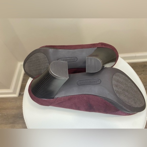 Cloudwalkers Burgundy Heeled Booties Women’s 8W Slip-On Comfort Dress Shoe - Picture 8 of 9